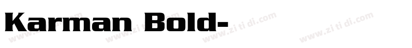 Karman Bold字体转换